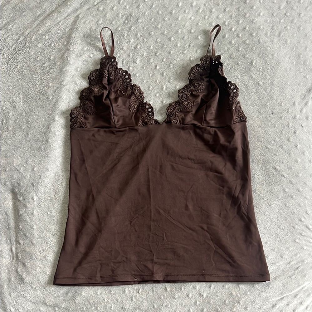 Vintage Brown Bustier Camisole Top